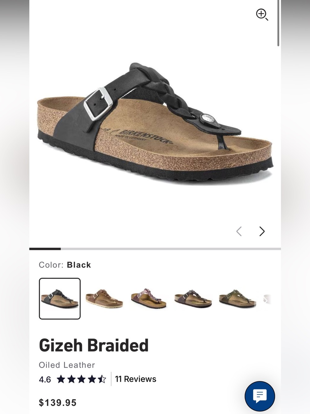 Birkenstock Black Braided Sandals